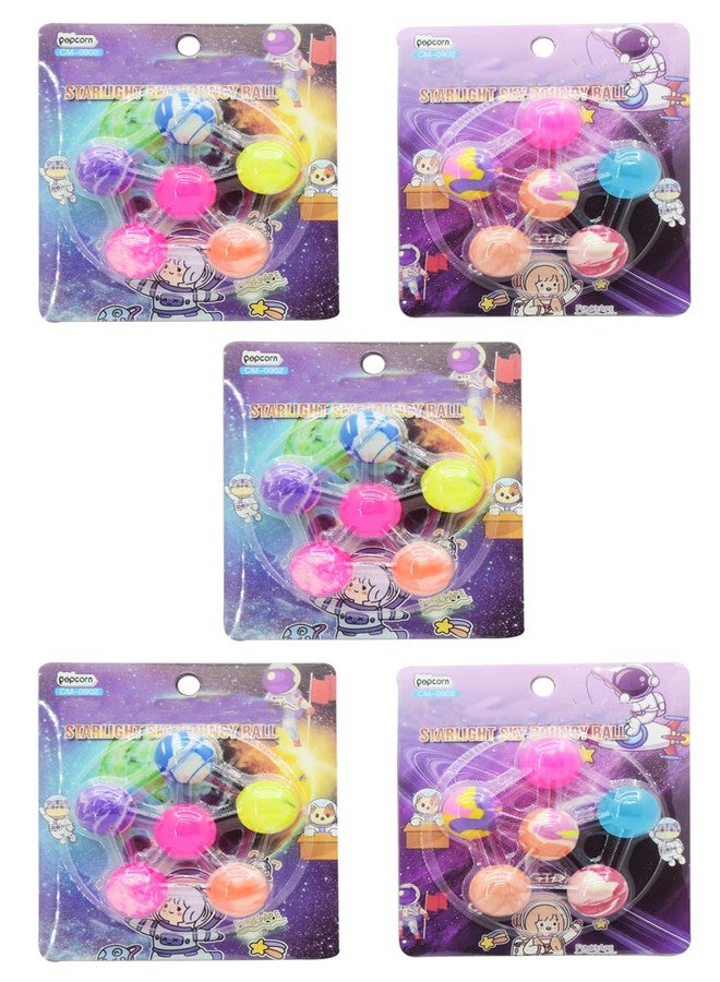 DEE SONS Crazy Ball Set Crazy Bouncy Jumping Balls - Rubber, Birthday Return Gift for Kids (Set of 5) - Image 3